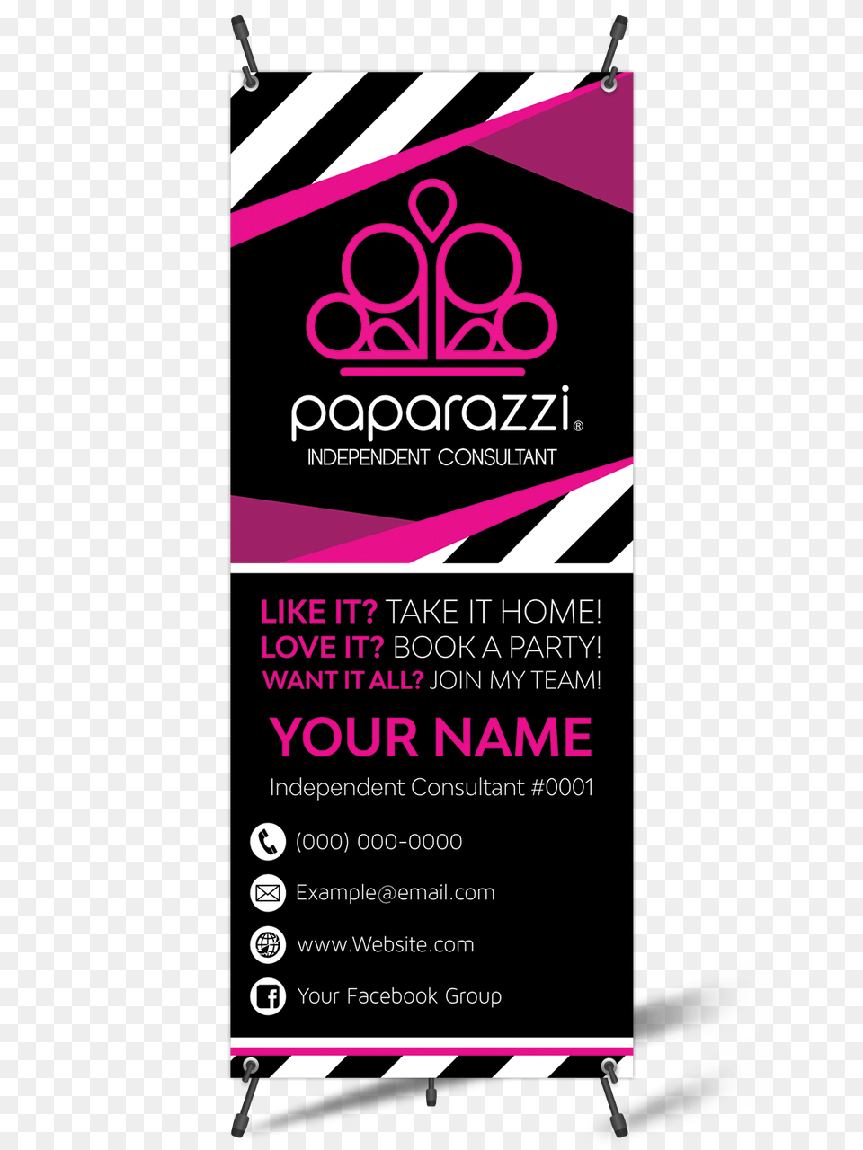 Paparazzi Vertical Banner With X Banner Stand, Advertisement, Poster Png