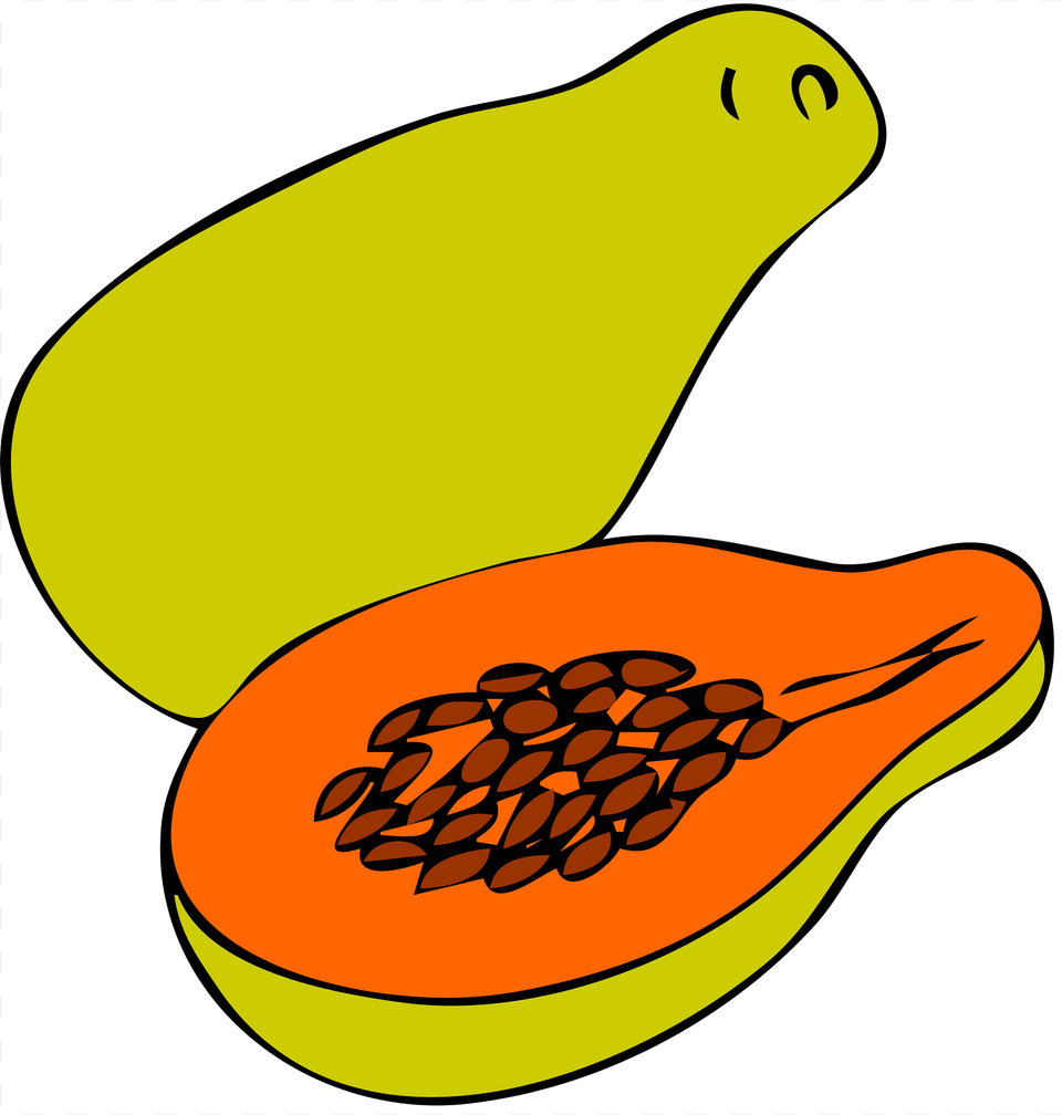 Papaya Clipart, Food, Fruit, Plant, Produce Png