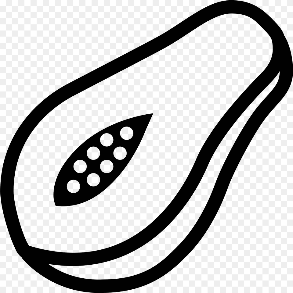 Papaya Icon, Gray Png Image