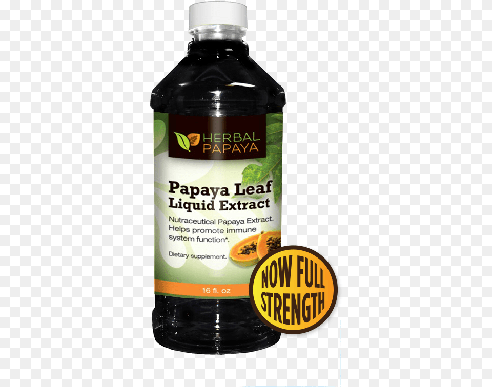 Papaya Leaf Liquid Extract Bottle, Food, Seasoning, Syrup, Ketchup Free Png