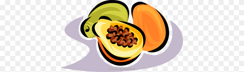 Papaya Royalty Vector Clip Art Illustration, Food, Fruit, Plant, Produce Free Transparent Png