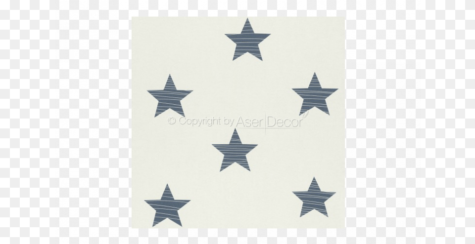 Papel De Parede Bambino Xvii Estrelas Azul 02 Star Wallpaper Dark Blue And White Rasch, Star Symbol, Symbol, Aircraft, Airplane Png Image