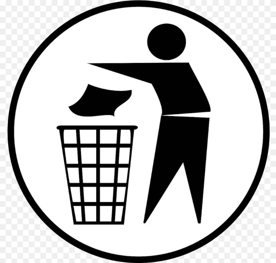 Papelera Hombre De Basura Bin Persona Reciclar Keep Ur City Clean, Stencil, Symbol, Recycling Symbol, Astronomy Free Png Download