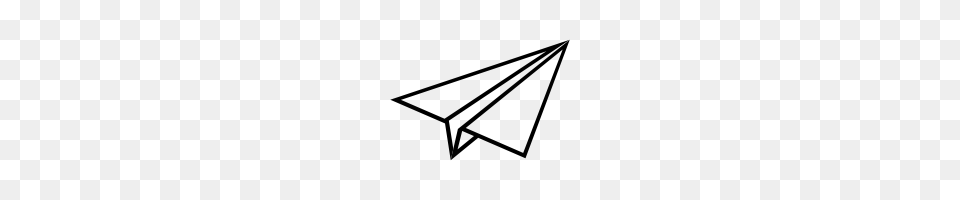 Paper Airplane, Gray Free Png