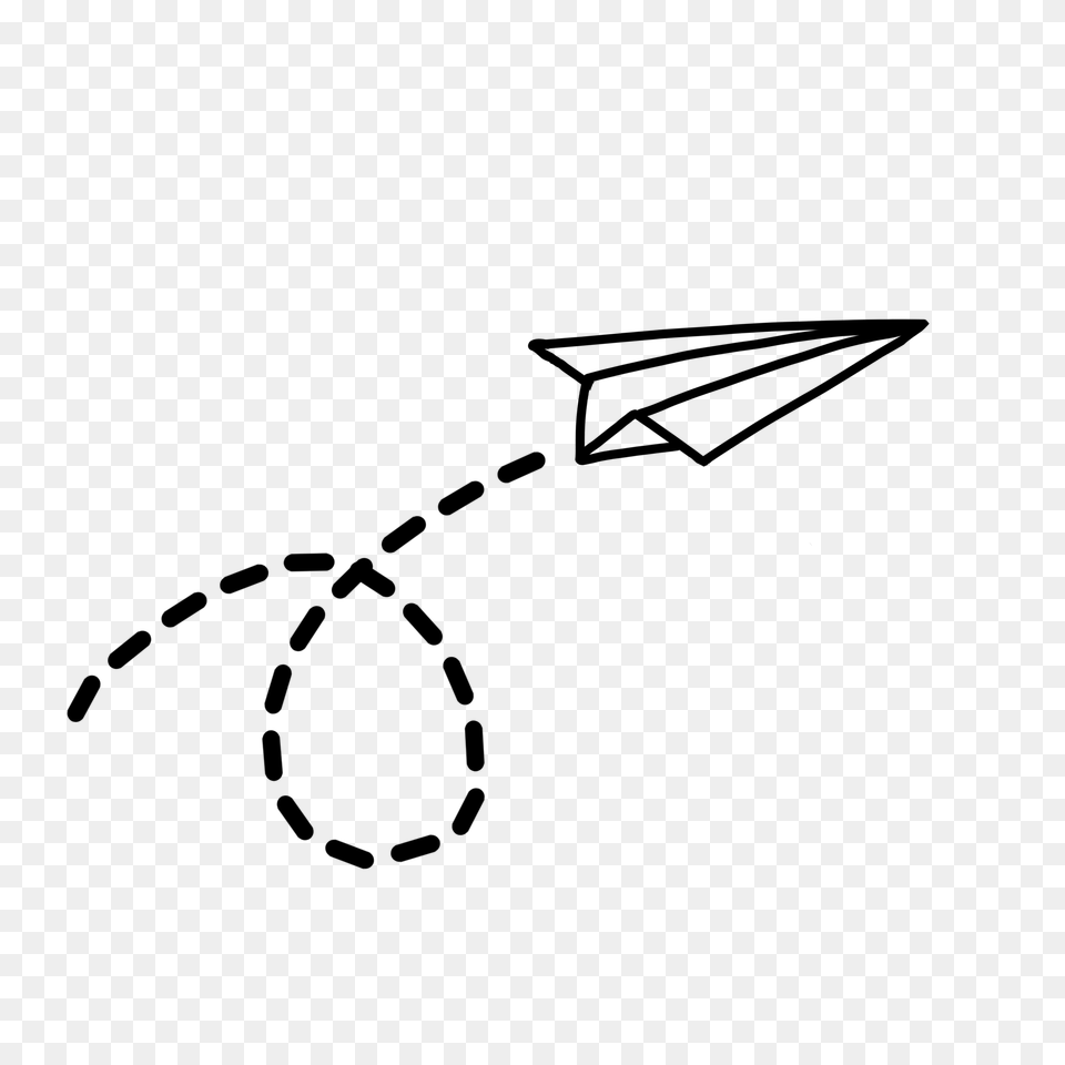 Paper Airplane Black Remixit, Gray Png Image