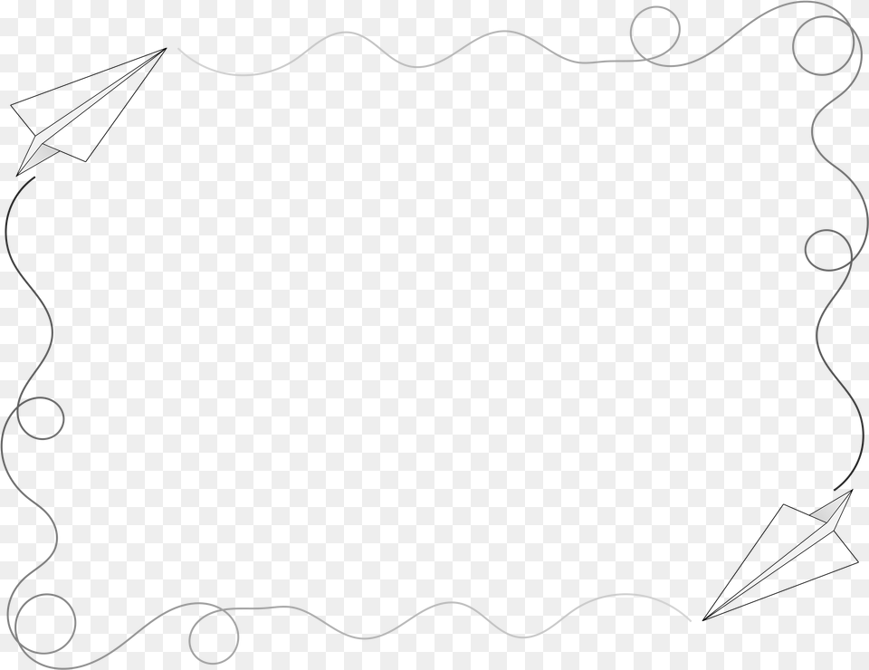 Paper Airplane Border Clip Arts Paper Airplane Free Png Download