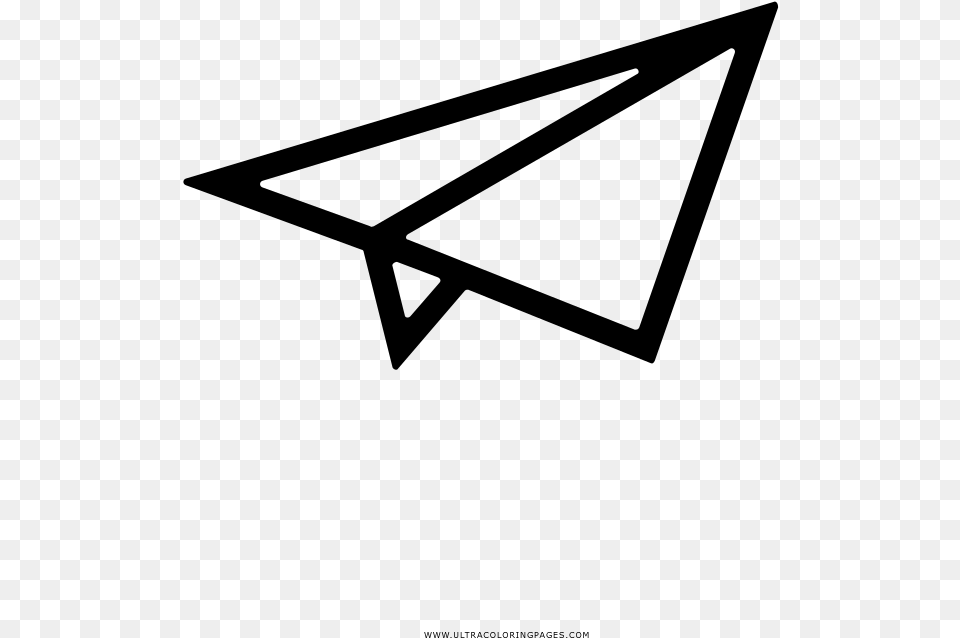 Paper Airplane Coloring, Gray Free Png Download
