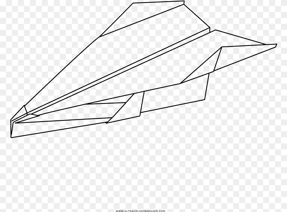 Paper Airplane Coloring, Gray Free Transparent Png