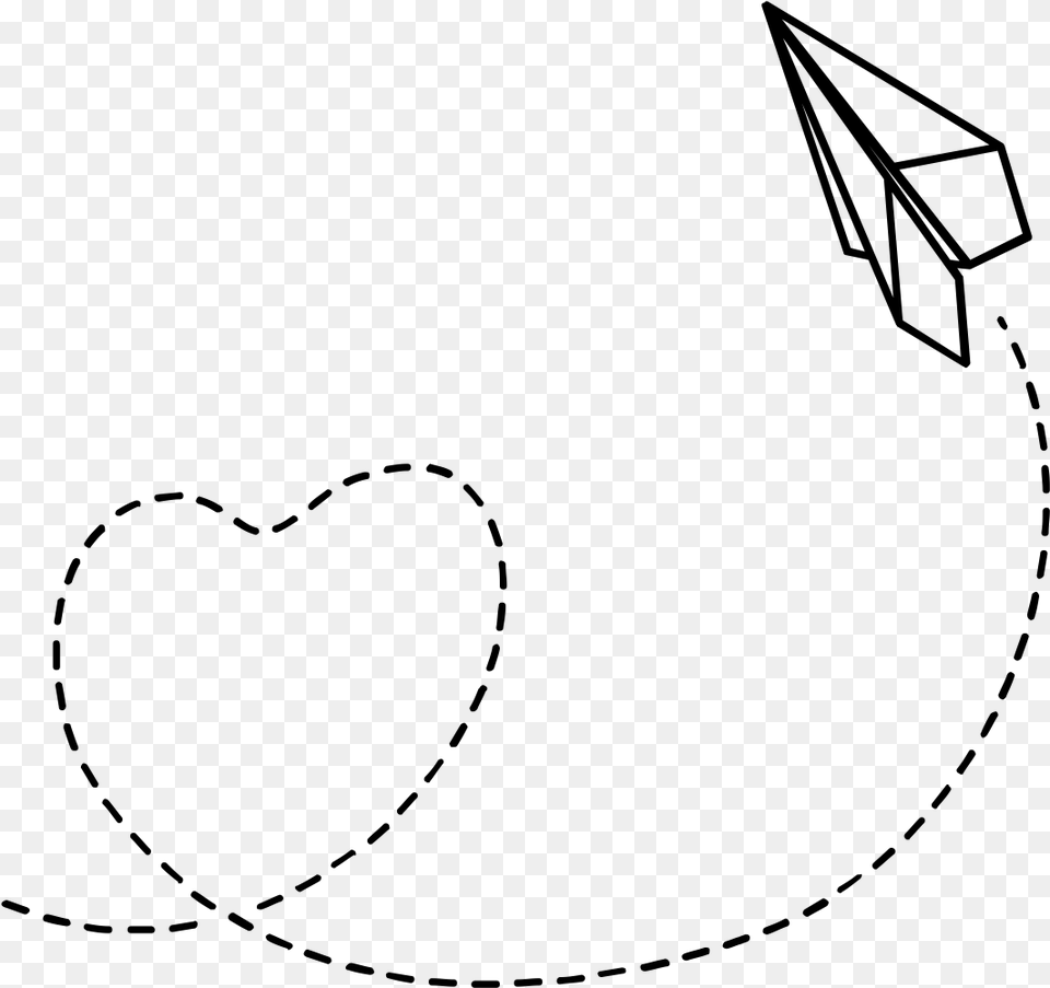 Paper Airplane Flying, Gray Free Png