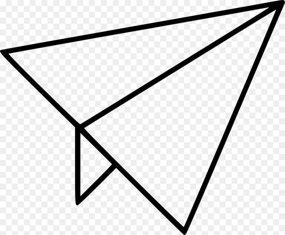 Paper Airplane Icon Free Download, Triangle, Bow, Weapon Png Image