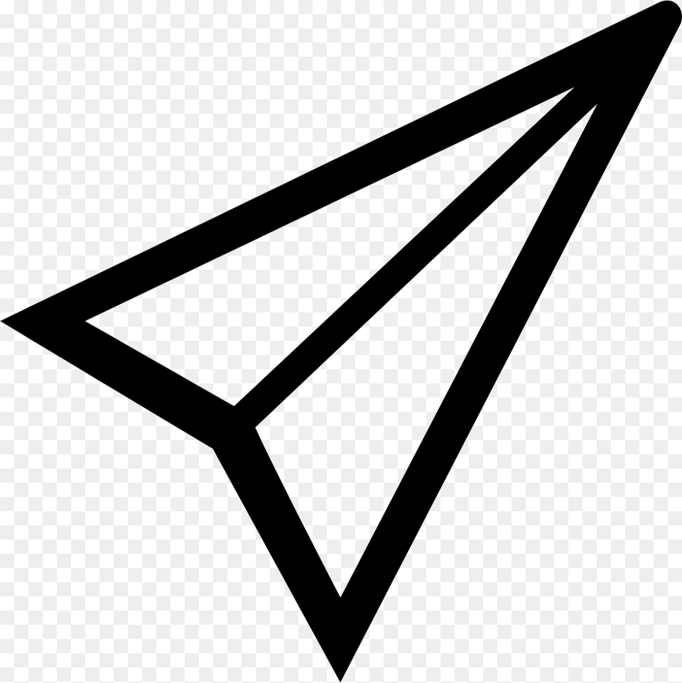 Paper Airplane Outline Paper Airplane Outline, Arrow, Arrowhead, Weapon, Triangle Free Transparent Png