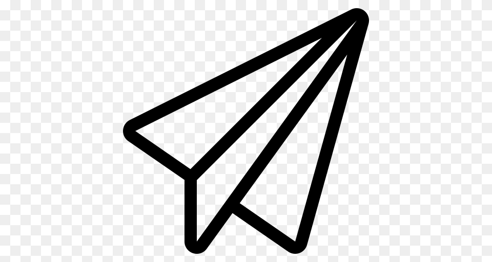 Paper Airplane Paper Plane Icon With And Vector Format, Gray Free Png Download