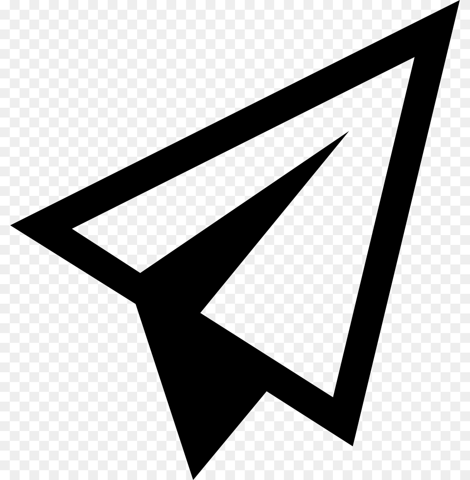 Paper Airplane Symbol Paper Plane Logo, Arrow, Arrowhead, Triangle, Weapon Png
