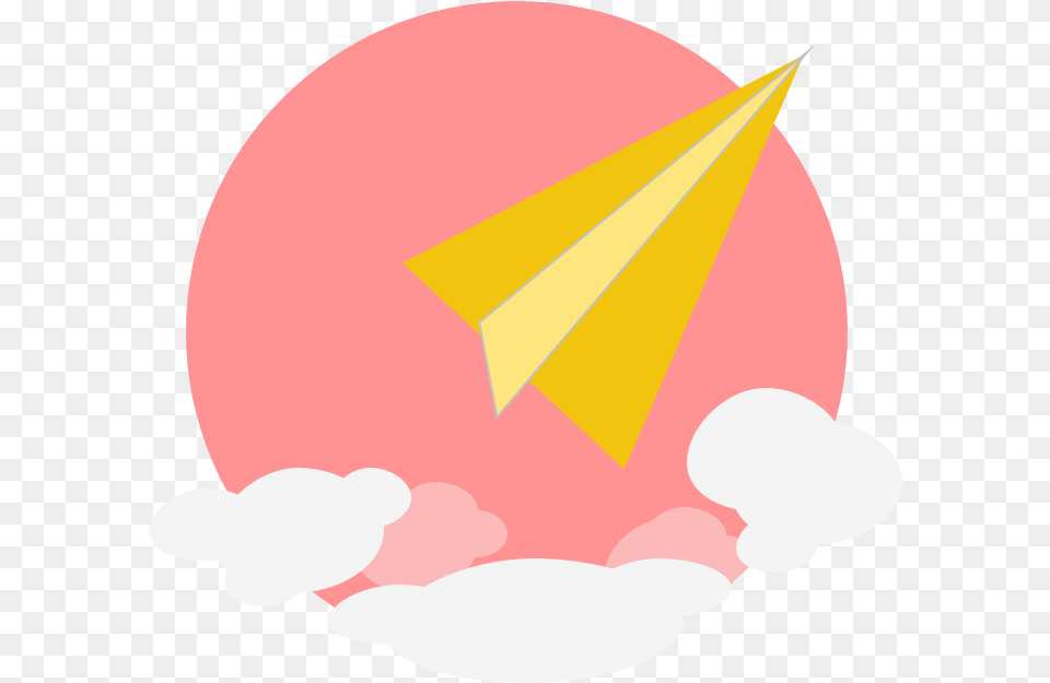 Paper Airplane U0026 Clouds By Justin Matsnev Clip Art Png