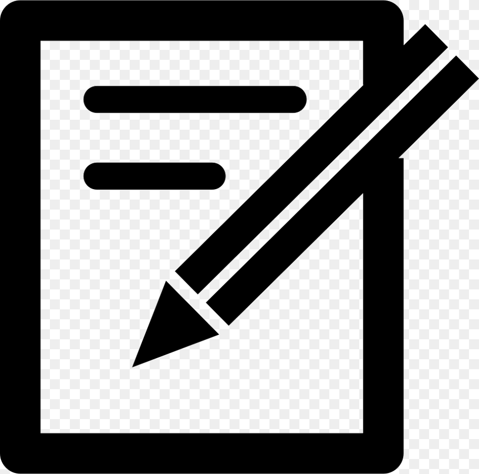 Paper And Pen Tools Icon, Symbol, Text Free Png