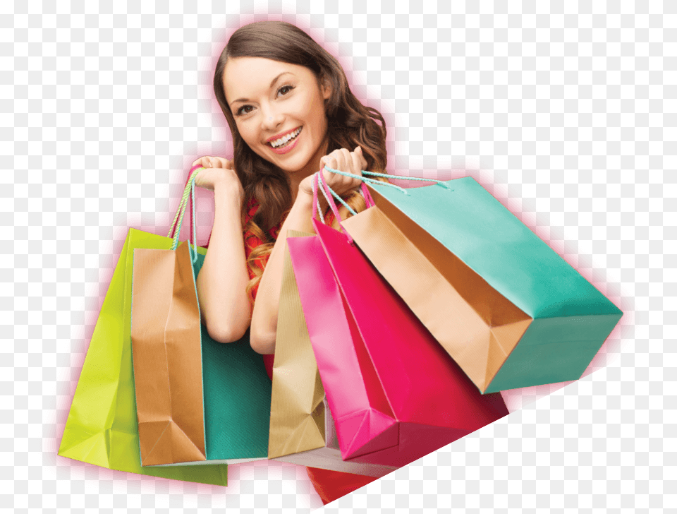 Paper Bag, Person, Shopping, Adult, Female Free Png Download