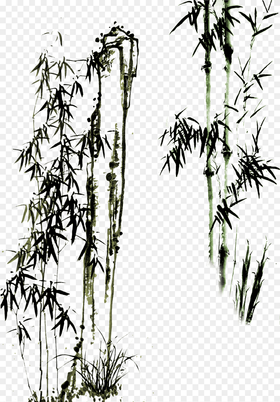 Paper Bamboo Eight Eccentrics Chinese Painting Bamboo, Outdoors, Nature, Plant, Vegetation Free Png