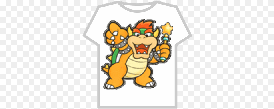 Paper Bowsertransparent Background Roblox T Shirt Roblox Robux, Clothing, T-shirt Free Png