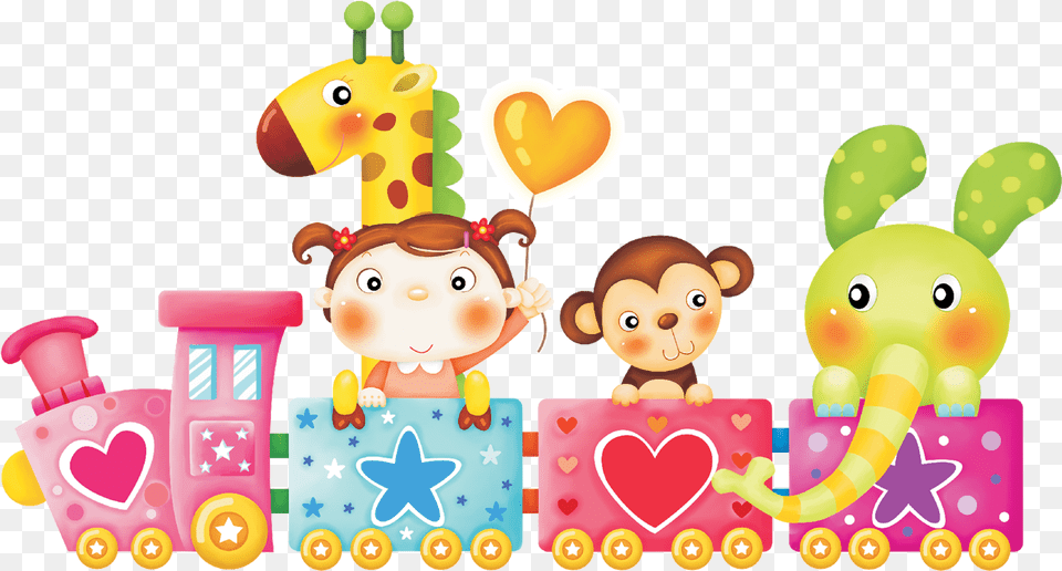 Paper Childrens Day Picture Frame Drawing Animation Cute Cartoon Train, Person, People, Food, Birthday Cake Free Png