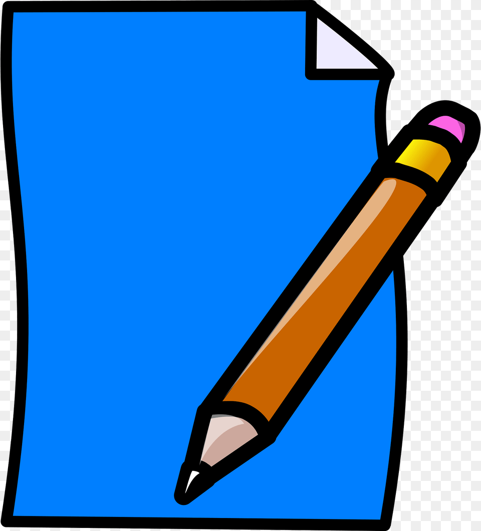 Paper Clipart, Pencil Free Png