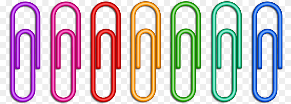 Paper Clips Clip Office Work Desk Stationery Paper Clip Art Paper Clips, Light, Neon Png Image