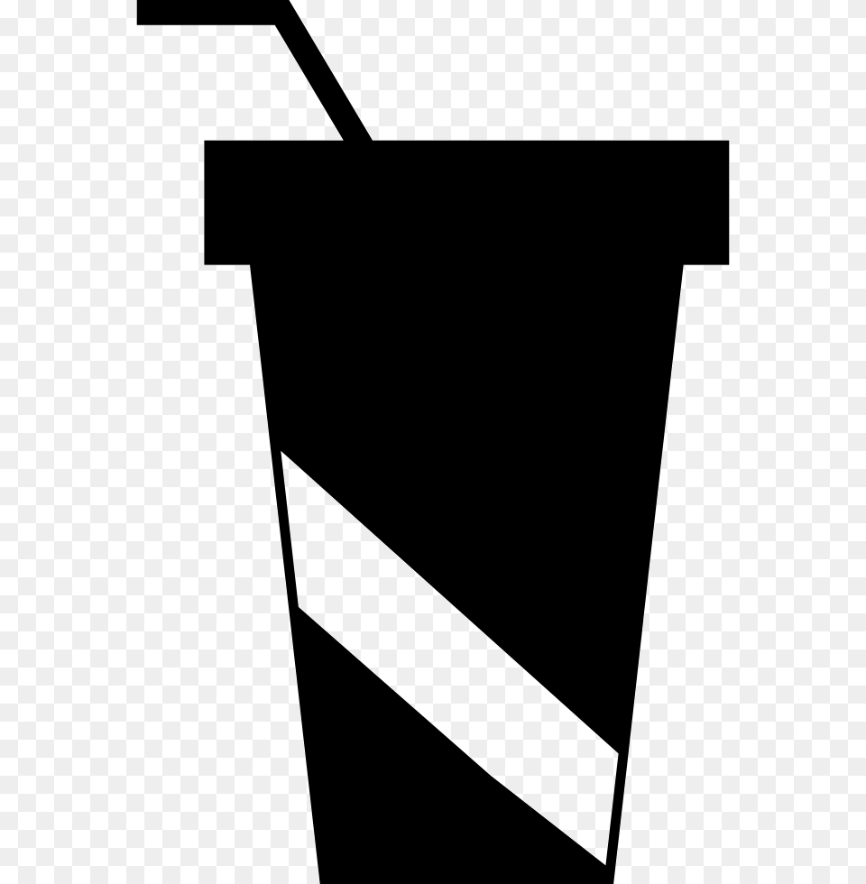 Paper Cup With Straw Icon Download, Stencil, Triangle, Text Free Png