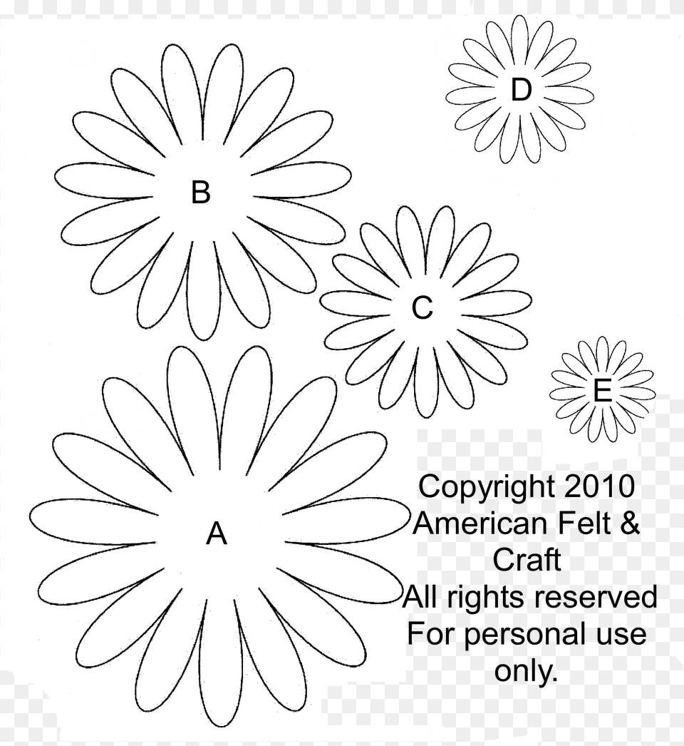 Paper Daisy Template, Flower, Plant, Stencil, Art Png Image