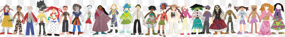 Paper Dolls Holding Hands Png