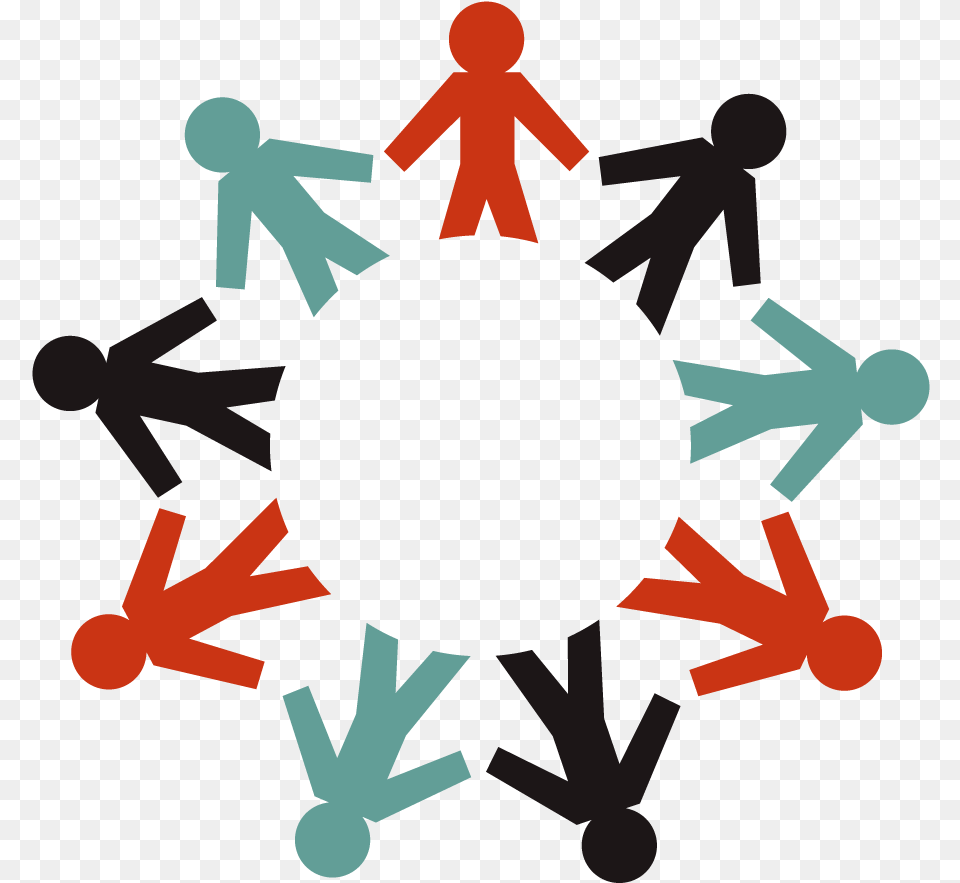 Paper Dolls Holding Hands Circle, Person, Head, Network Free Png Download