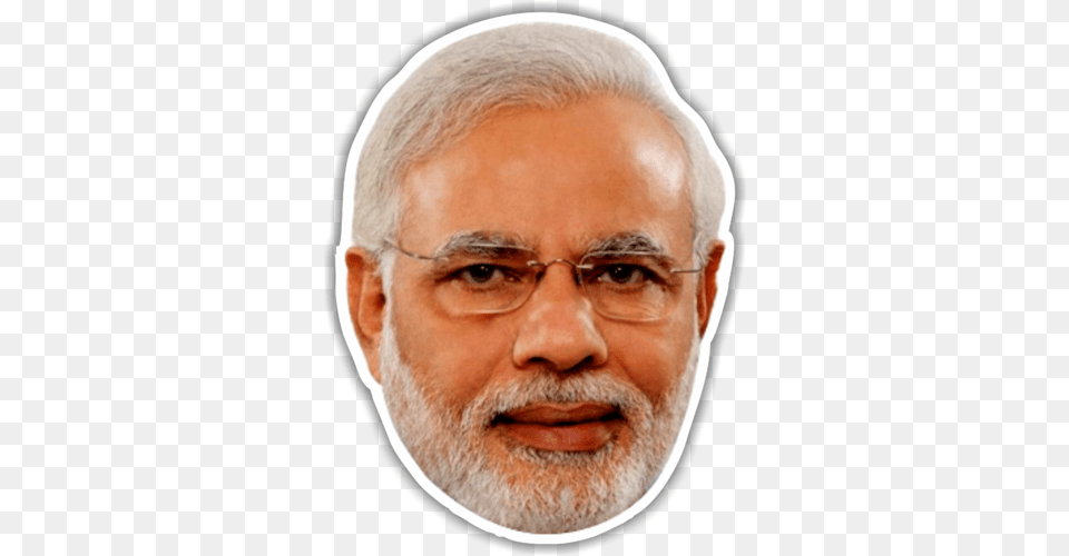 Paper Face Mask For Promotional And Events Modi Ji Face, Adult, Beard, Head, Male Free Png Download