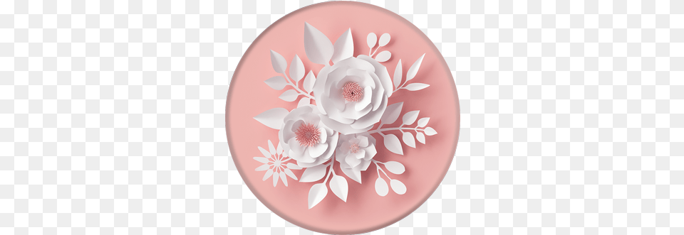 Paper Flowers Paper Flowers Popsocket, Art, Porcelain, Pottery, Flower Free Png Download