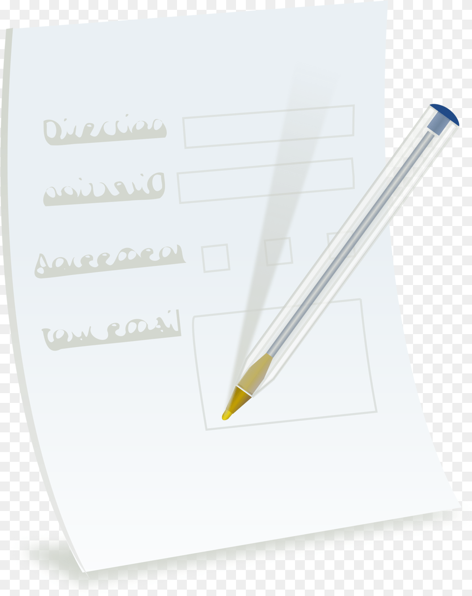 Paper Form With Ballpoint Svg Clip Arts Change Request Form Icon, Page, Text Free Png