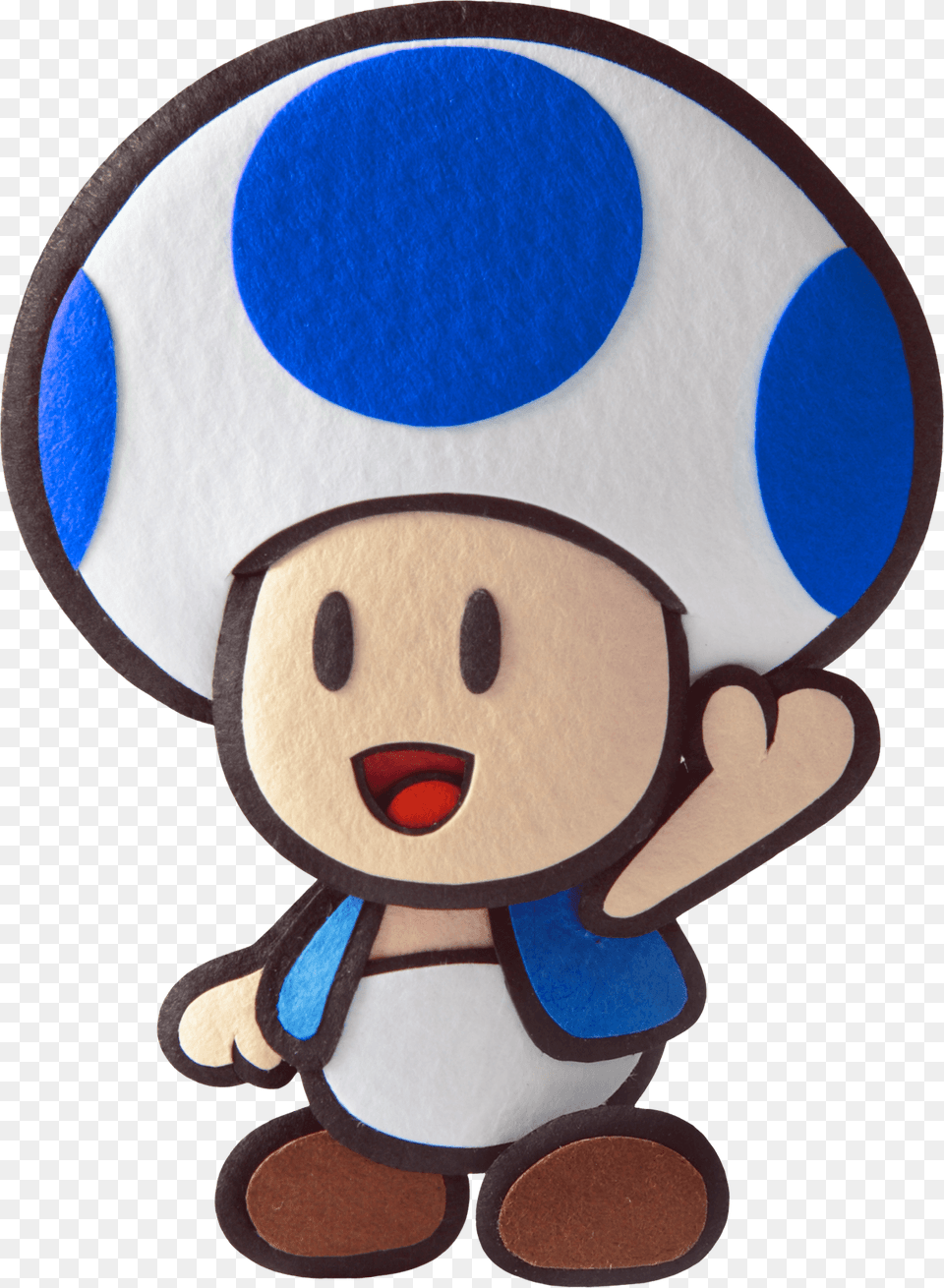 Paper Mario Blue Toad, Plush, Toy Free Png