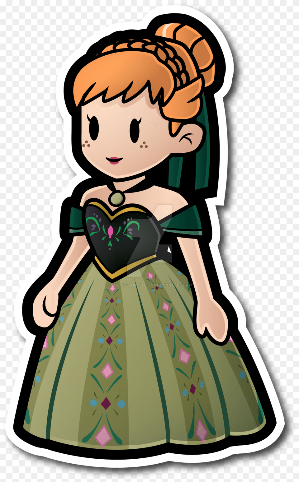 Paper Mario Disney Anna, Clothing, Dress, Baby, Person Png