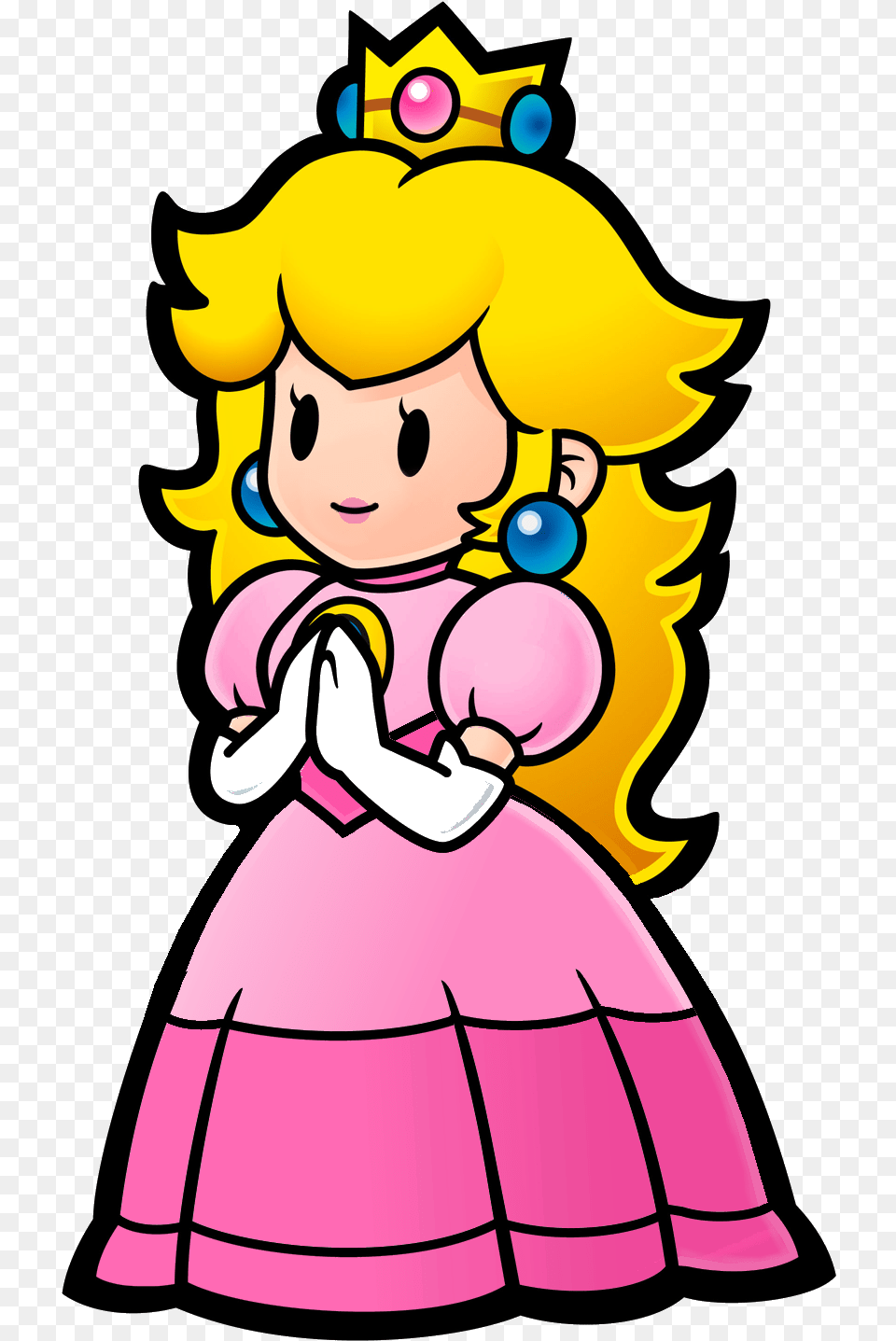 Paper Mario Peach, Person, Face, Head, Cartoon Png