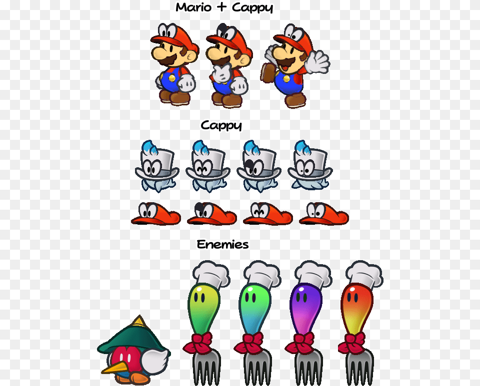 Paper Mario Style Characters, Cutlery, Baby, Person, Fork Free Png Download