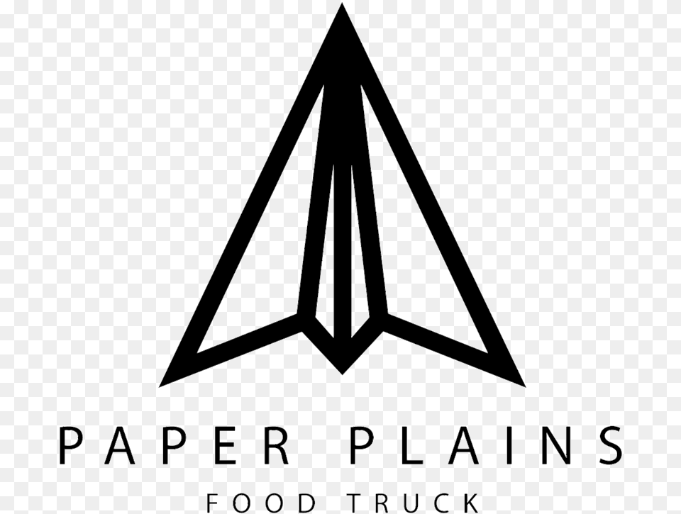 Paper Plains Black Logo Paper Plains Food Truck, Triangle Png Image