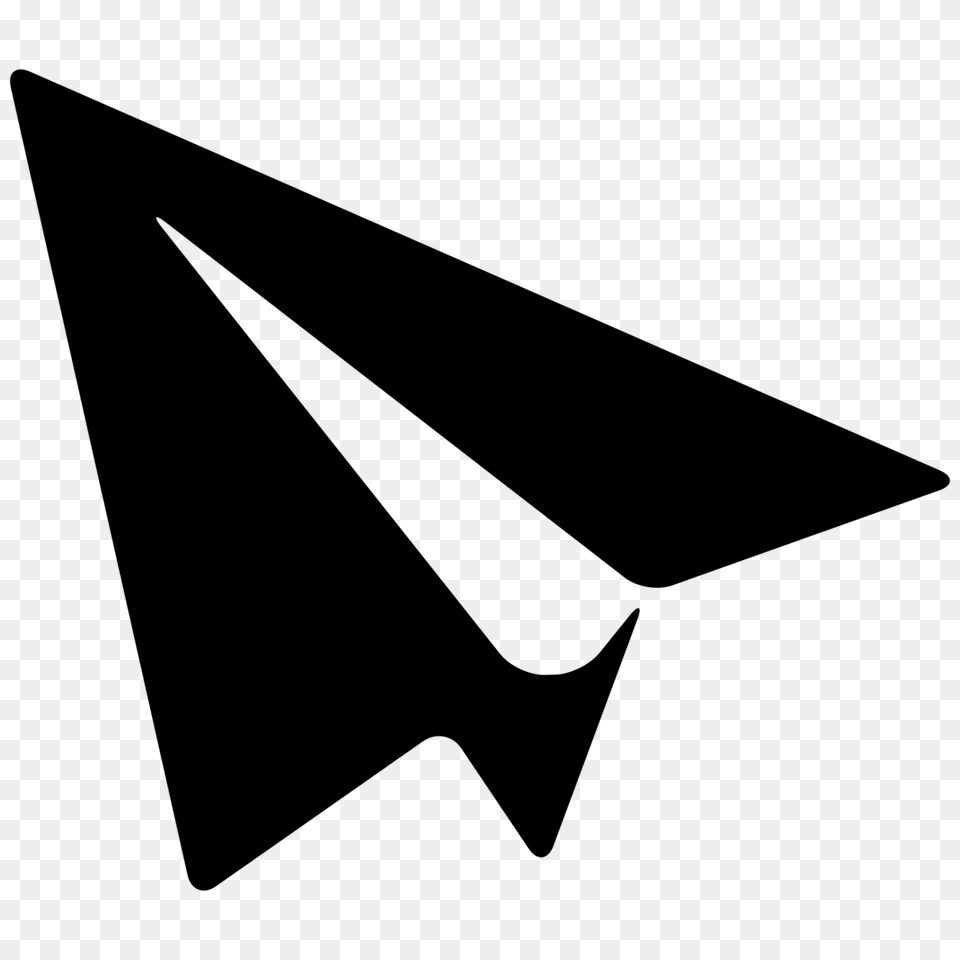 Paper Plane, Gray Free Transparent Png