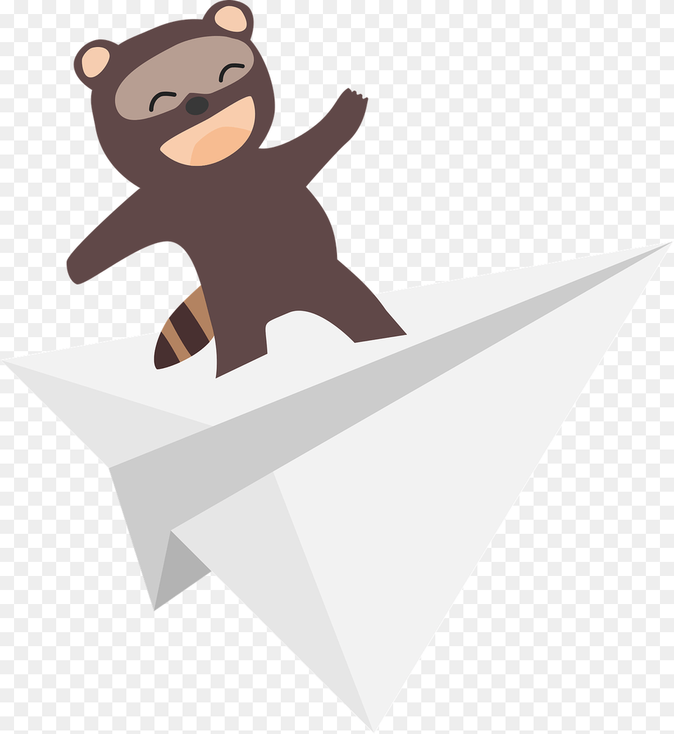 Paper Plane, Animal, Bear, Mammal, Wildlife Png Image