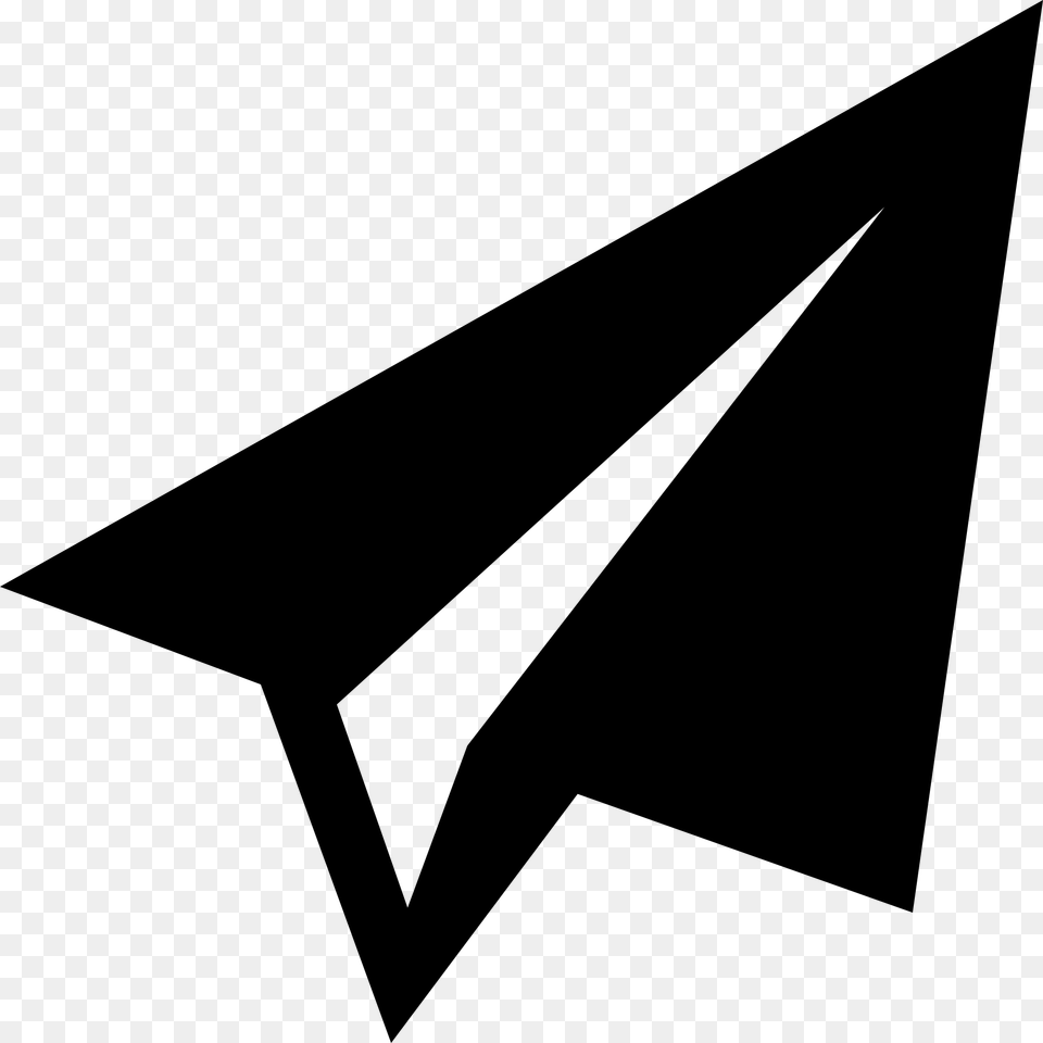 Paper Plane, Gray Free Png