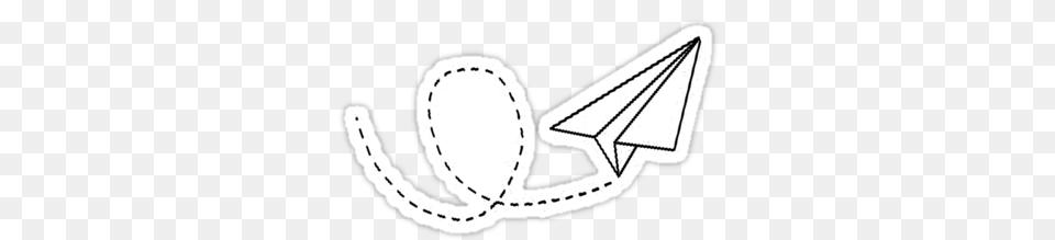 Paper Plane By 2b2dornot2b Sticker Paper Airplane, Arrow, Arrowhead, Weapon Free Transparent Png