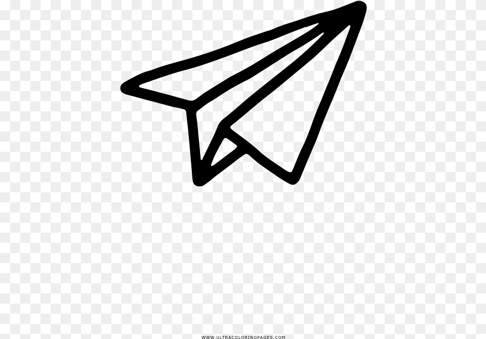 Paper Plane Coloring, Gray Free Png