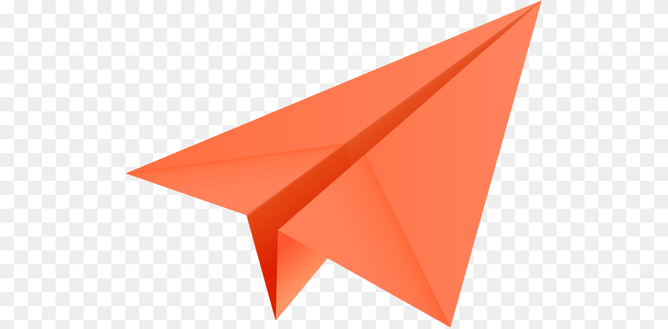 Paper Plane Orange Airplane, Art, Origami Free Png Download