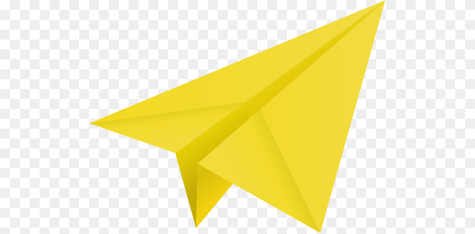 Paper Plane Yellow Yellow Paper Airplane Vector Free Png Download