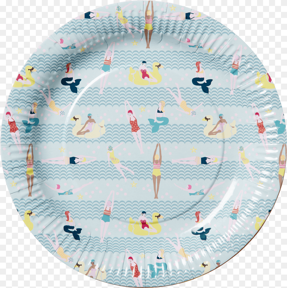 Paper Plate In Assorted Swimster And Butterfly Circle, Art, Dish, Food, Meal Free Transparent Png