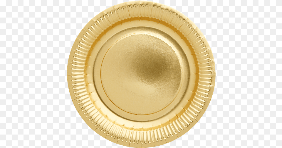 Paper Plate Transparent Clipart Gold Plate, Food, Meal, Dish Free Png Download