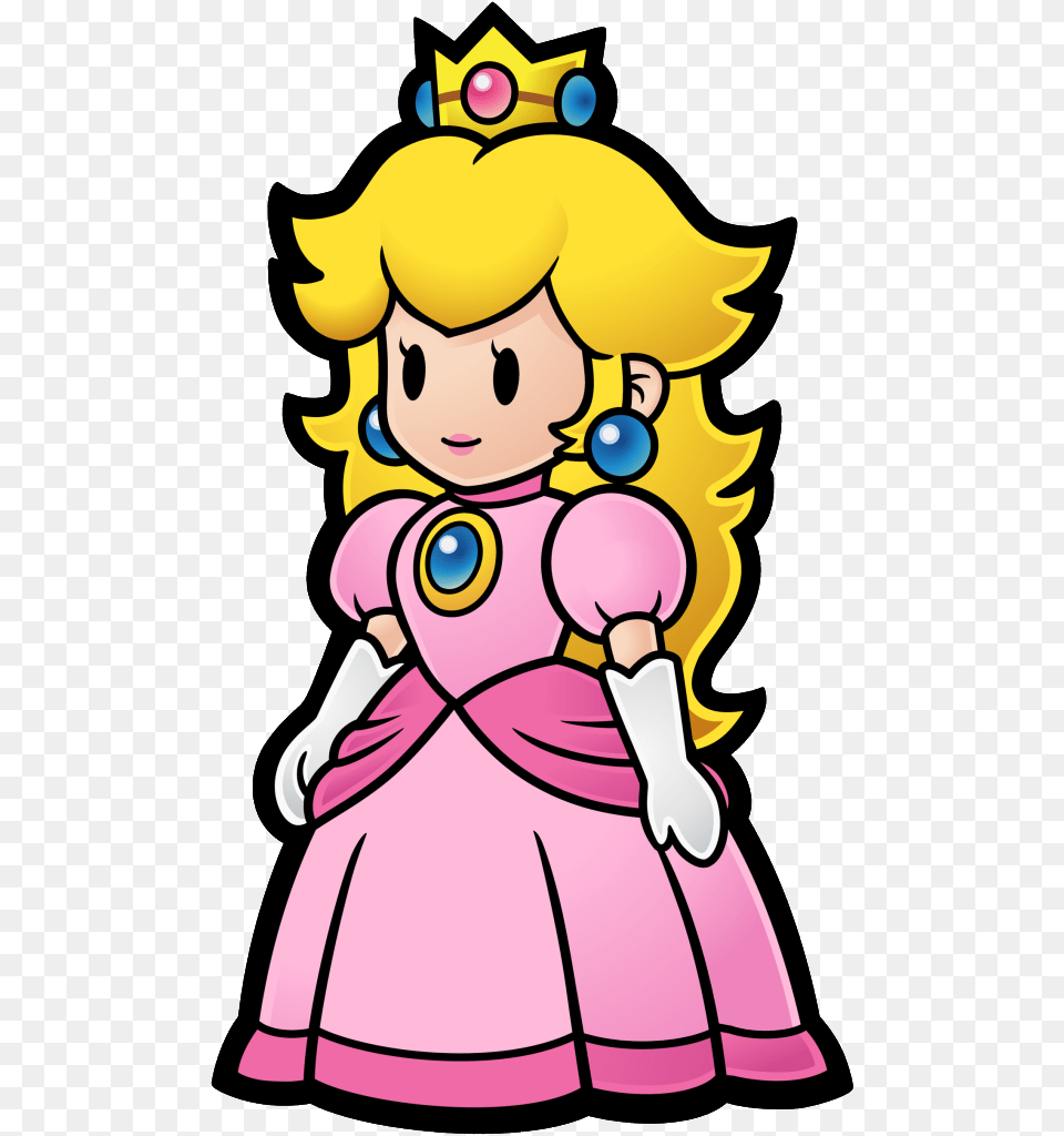 Paper Princess Peach Coloring Pages, Baby, Person, Book, Comics Free Png Download