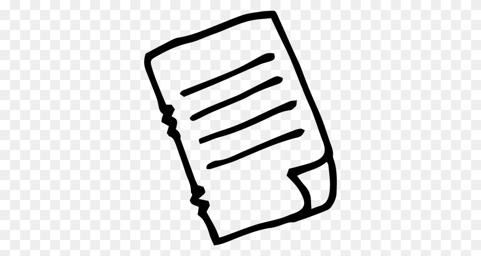 Paper Sheet Doodle Icon, Gray Png Image