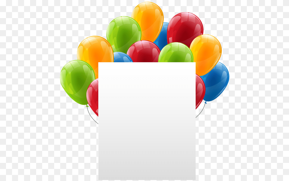 Paper Sheet With Balloons Transparent Clip Gallery, Balloon, White Board Free Png Download