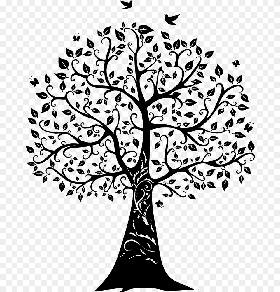 Paper Wall Decal Tree Of Life Tree Of Life, Gray Free Transparent Png